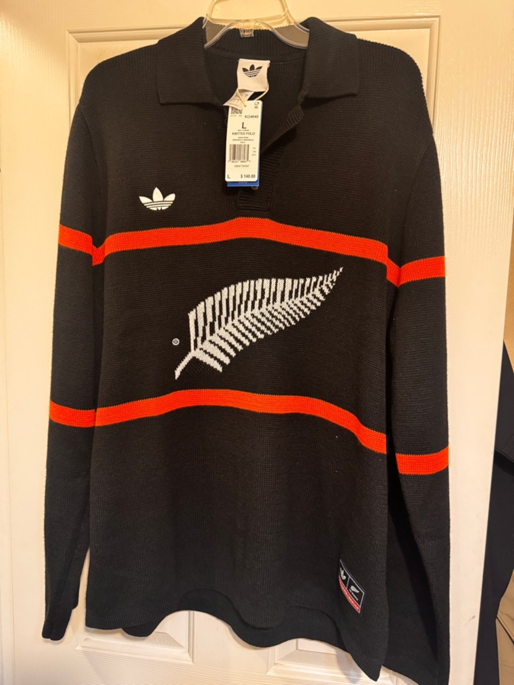 Adidas all blacks knit sweater